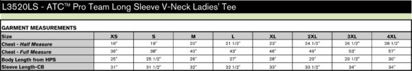 T-Shirt - Dry Fit V-Neck Long Sleeve (Ladies) - Image 2