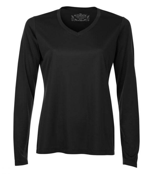 Long Sleeve Dry Fit V- Neck T-Shirt Ladies | Exclusive Imprint