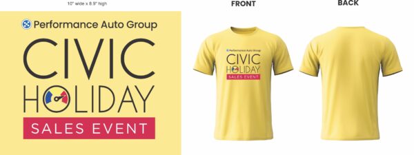 * CIVIC HOLIDAY DAY SALE * T-Shirt - Cotton - Short Sleeve