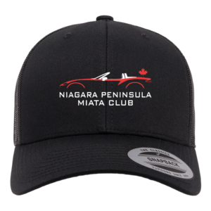 Black cap with Niagara Peninsula Miata Club logo