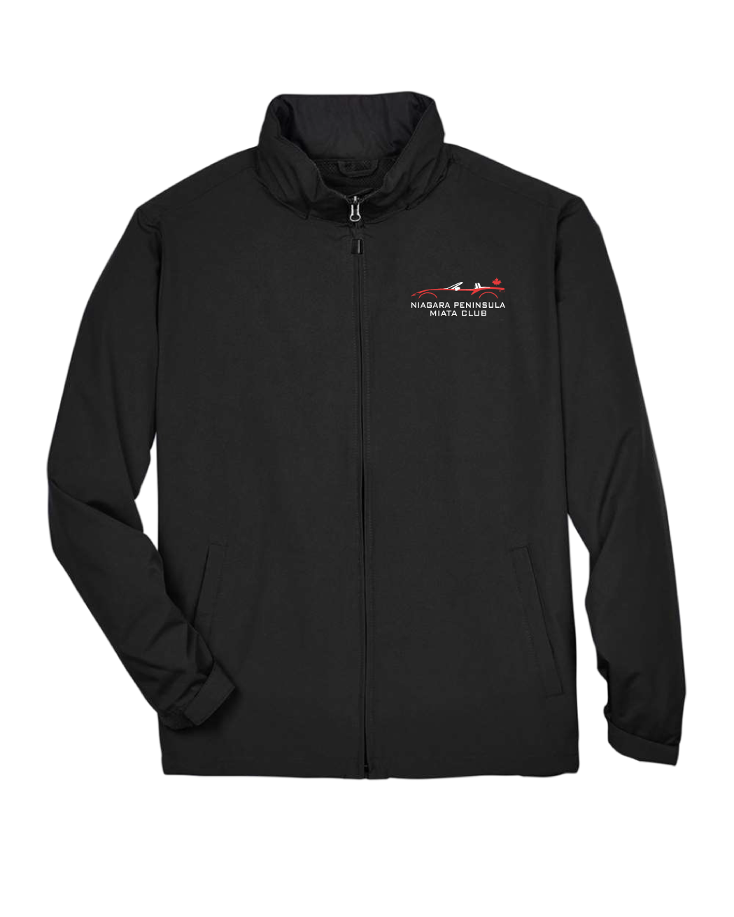 Black jacket with Miata club logo
