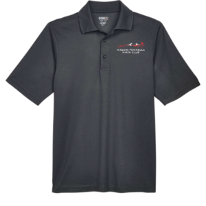 Black polo shirt with Niagara Peninsula Miata logo